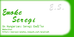 emoke seregi business card